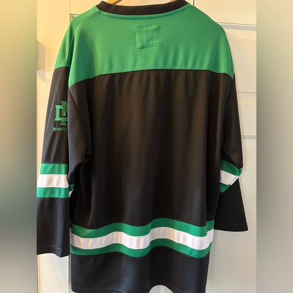 UND North Dakota Hockey Green and Black Lace-Up Jersey - Picture 3 of 4
